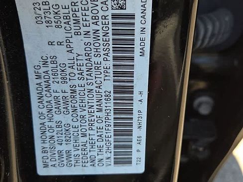 Used 2023 Honda Civic Touring image 22