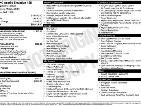 New 2026 GMC Acadia Elevation w/ Elevation Premium Package FWD image 4