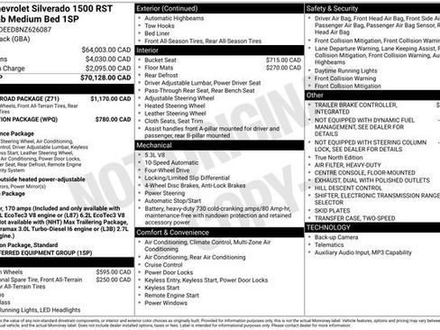 Used 2022 Chevrolet Silverado 1500 RST w/ Z71 Off-Road Package AWD/4WD image 23