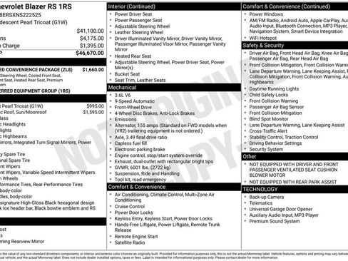 Used 2022 Chevrolet Blazer RS w/ Enhanced Convenience Package image 25