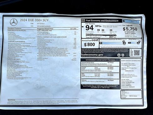 Used 2024 Mercedes-Benz EQE 350+ SUV image 17