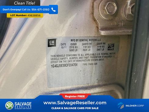 Used 2012 Buick LaCrosse Touring FWD image 16