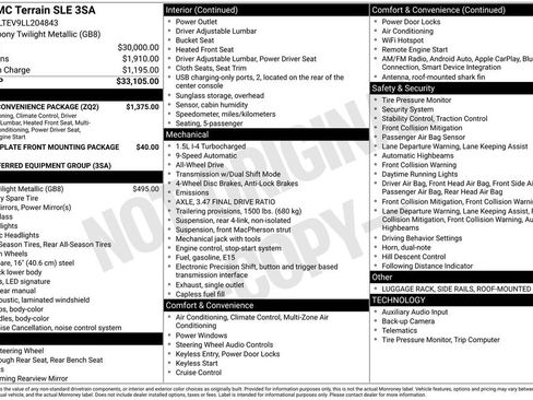 Certified 2020 GMC Terrain SLE w/ Driver Convenience Package AWD/4WD image 28