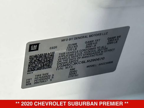 Used 2020 Chevrolet Suburban Premier RWD image 27