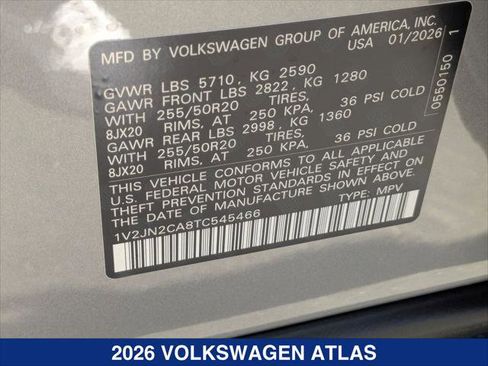 New 2026 Volkswagen Atlas SE FWD image 20