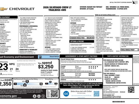 New 2026 Chevrolet Silverado 1500 LT Trail Boss w/ LT Trail Boss Premium Package AWD/4WD image 4