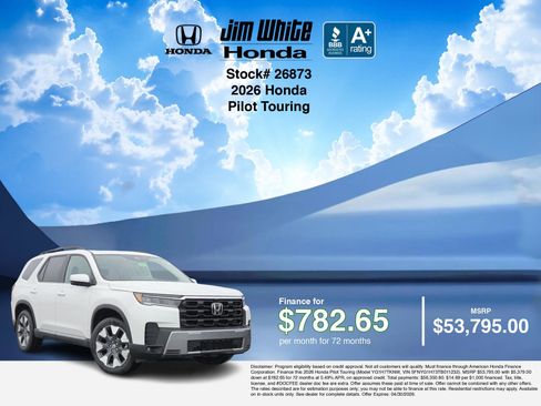 New 2026 Honda Pilot Touring image 7