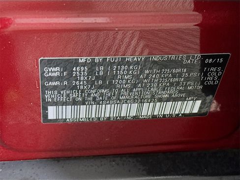 Used 2016 Subaru Outback 2.5i Limited w/ Popular Package #4 image 34