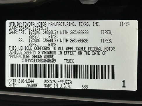 Used 2025 Toyota Tundra 1794 Edition AWD/4WD image 32