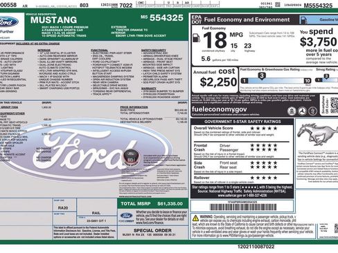 Used 2021 Ford Mustang Mach 1 w/ Mach 1 Handling Package RWD image 7
