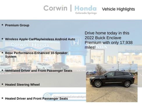 Used 2022 Buick Enclave Premium w/ Trailering Package, 5000 lbs. image 7