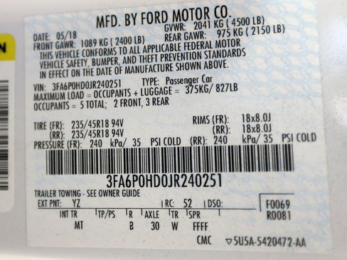 Used 2018 Ford Fusion SE w/ Equipment Group 201A image 38