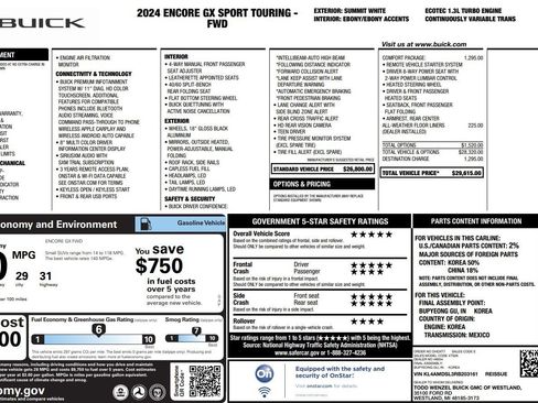 Used 2024 Buick Encore GX Sport Touring w/ Comfort Package FWD image 2
