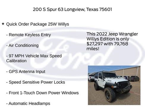 Used 2022 Jeep Wrangler Sport AWD/4WD image 10