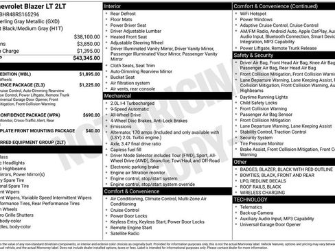 Used 2024 Chevrolet Blazer LT w/ Redline Edition image 8