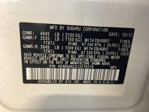 Used 2018 Subaru Outback 2.5i AWD/4WD image 16