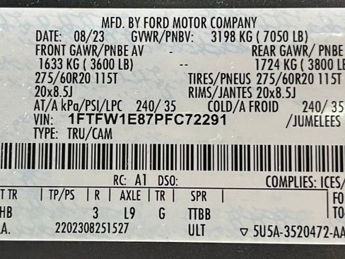 Used 2023 Ford F150 Lariat w/ Equipment Group 502A High AWD/4WD image 61