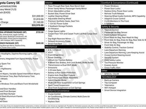 Used 2025 Toyota Camry SE w/ Multimedia Upgrade Package FWD image 3