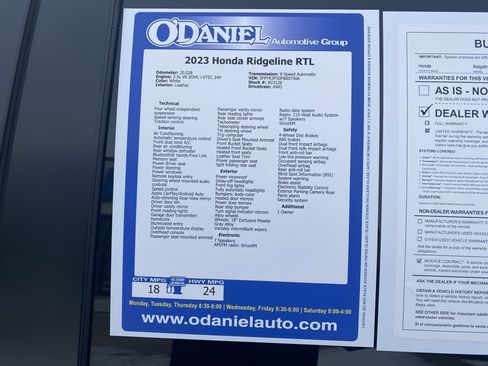 Used 2023 Honda Ridgeline RTL image 34