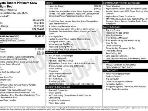 New 2026 Toyota Tundra Platinum w/ TRD Off-Road Package image 7