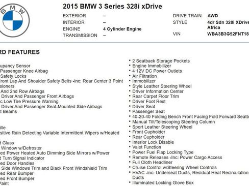 Used 2015 BMW 328i xDrive Sedan AWD/4WD image 17