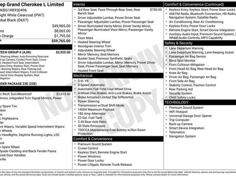 Used 2024 Jeep Grand Cherokee L Limited w/ Luxury Tech Group II AWD/4WD image 37