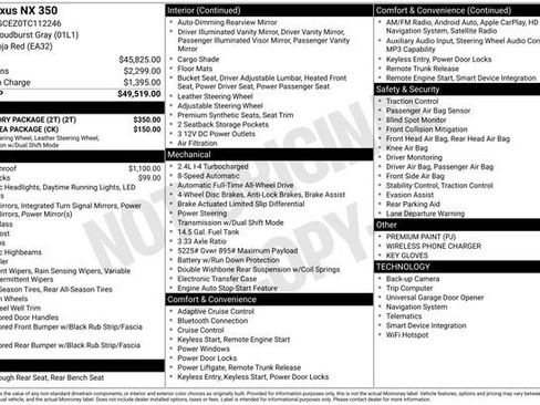 Used 2026 Lexus NX 350 AWD w/ Accessory Package (2T) image 2