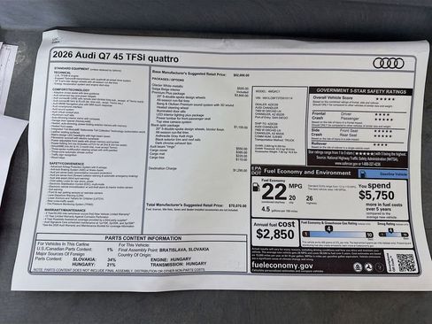 New 2026 Audi Q7 2.0T Premium Plus image 9