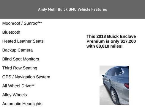 Used 2018 Buick Enclave Premium w/ Experience Buick Package image 4