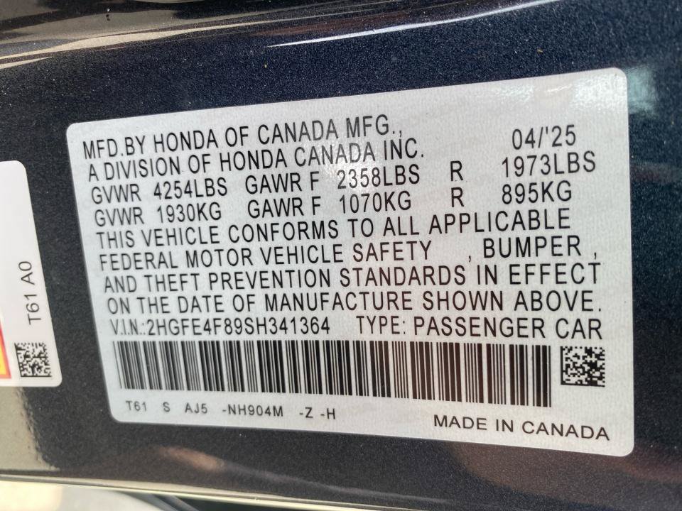 Certified 2025 Honda Civic Sport Touring image 39