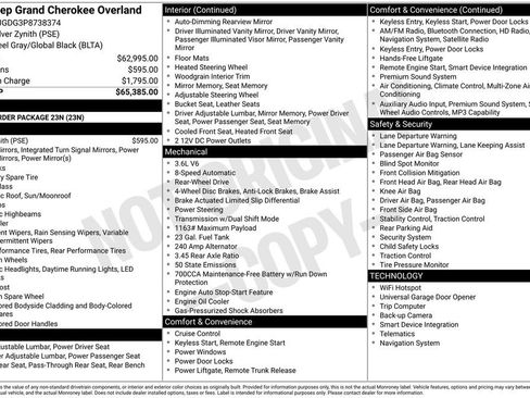 Used 2023 Jeep Grand Cherokee Overland RWD image 15