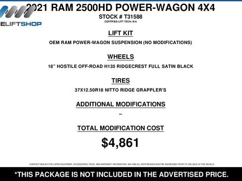 Used 2021 RAM 2500 Power Wagon w/ 75th Anniversary Edition image 2