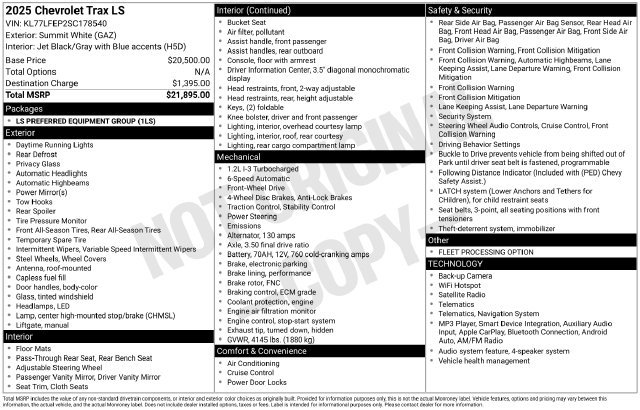 Used 2025 Chevrolet Trax LS FWD image 30