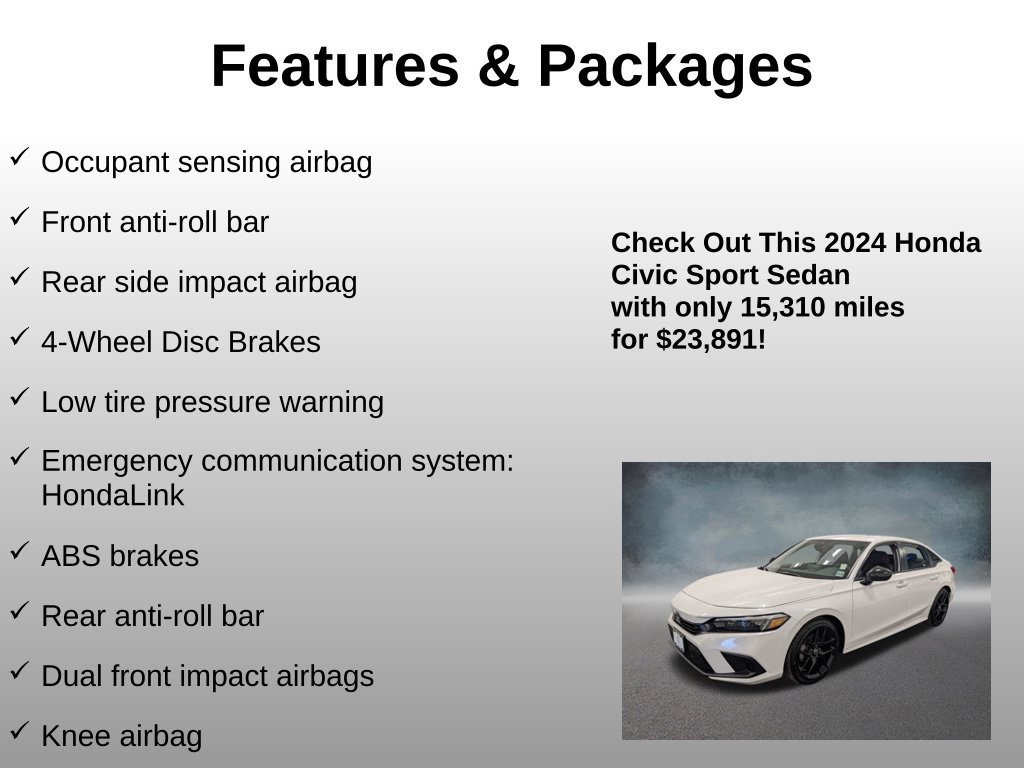Certified 2024 Honda Civic Sport image 12