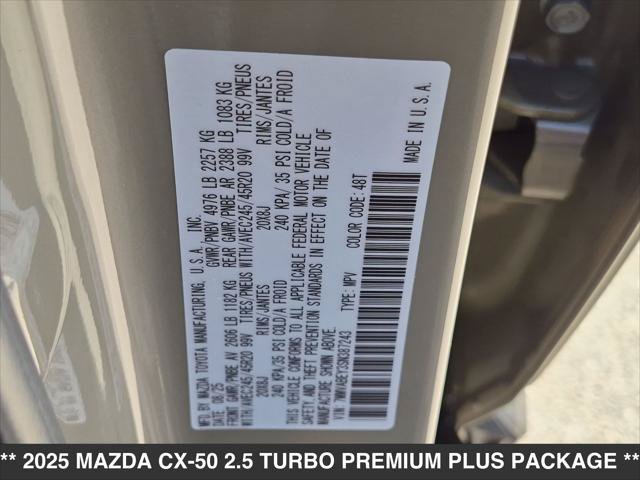 Used 2025 MAZDA CX-50 2.5 Turbo w/ Cargo Package AWD/4WD image 23