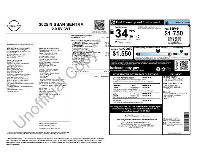 Certified 2025 Nissan Sentra SV w/ All-Weather Package FWD image 33