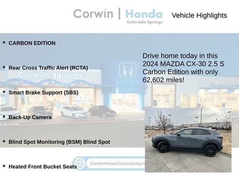 Used 2024 MAZDA CX-30 AWD 2.5 S w/ Preferred Package image 6