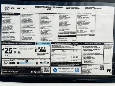 New 2026 Buick Envision Sport Touring image 21