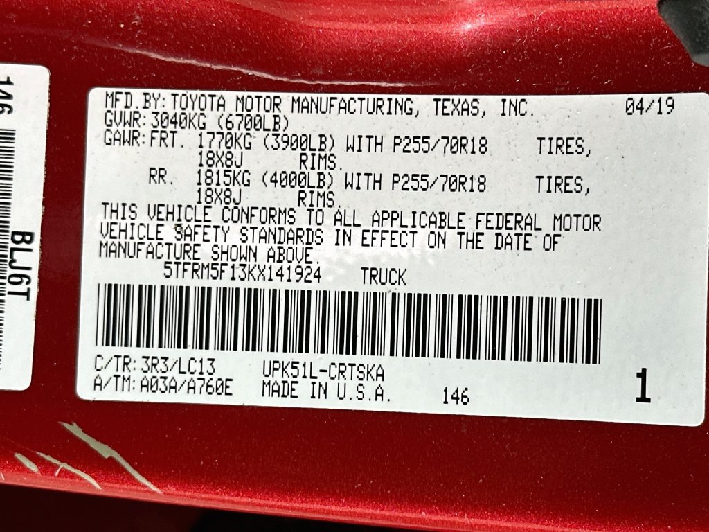 Used 2019 Toyota Tundra SR RWD image 35