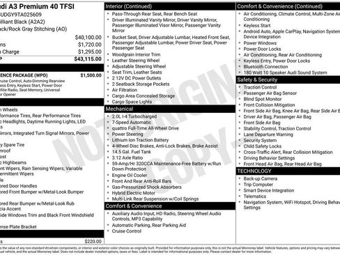 Used 2026 Audi A3 2.0T Premium w/ Convenience Package AWD/4WD image 6