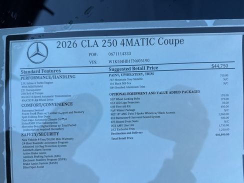 New 2026 Mercedes-Benz CLA 250 4MATIC image 13