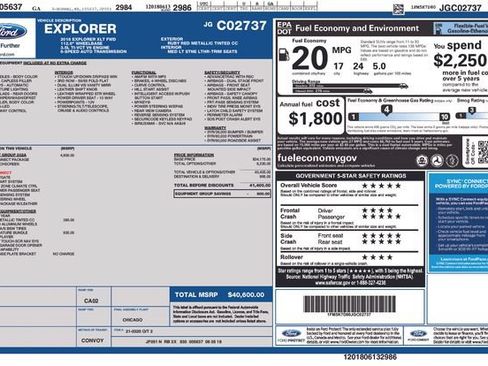Used 2018 Ford Explorer XLT w/ Equipment Group 202A FWD image 3