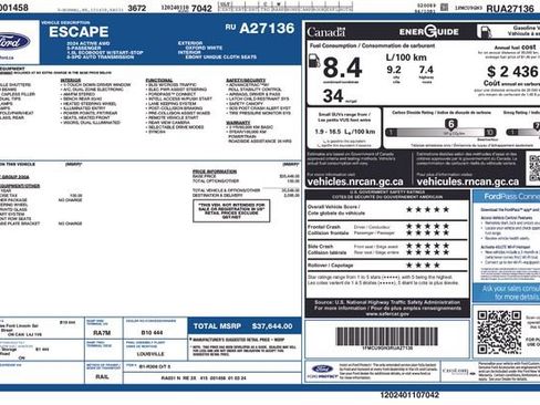 Used 2024 Ford Escape Active AWD/4WD image 34