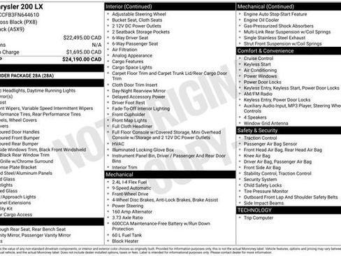 Used 2015 Chrysler 200 LX image 4