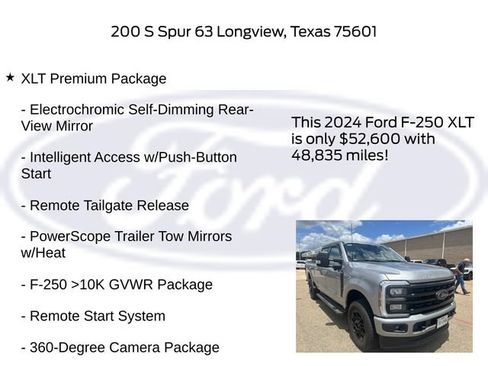 Used 2024 Ford F250 XLT w/ Black Appearance Package AWD/4WD image 11