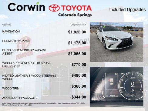 Used 2019 Lexus ES 350 w/ Premium Package image 4