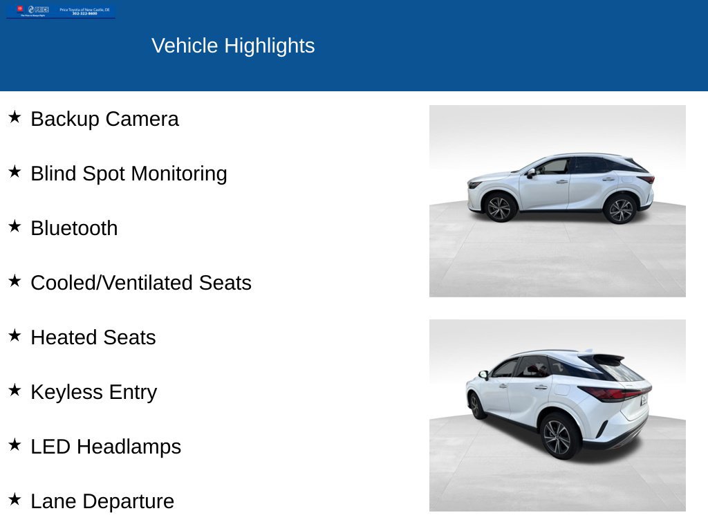 Used 2024 Lexus RX 350 Premium w/ Cold Area Package AWD/4WD image 2