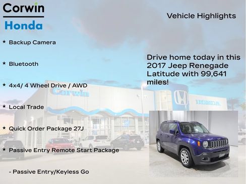 Used 2017 Jeep Renegade Latitude FWD image 7