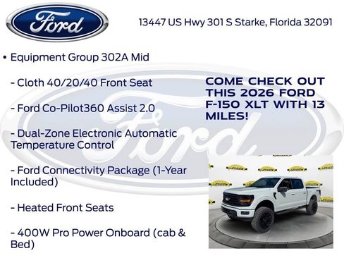 New 2026 Ford F150 XLT w/ Equipment Group 302A MID image 25