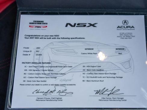 Used 2017 Acura NSX AWD/4WD image 12